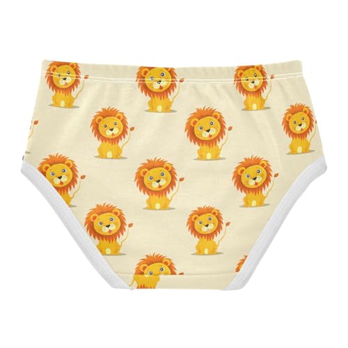 Cute Lion Yellow Toddler Girls's Underwear 2T 23031732