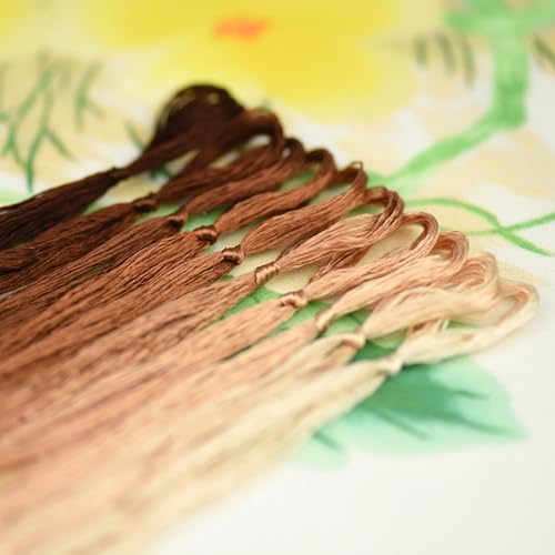 Image of Mulberry Silk Floss Embroidery Thread Floss-Cross Stitch Threads China Silk Woven Jewelry Threads DIY Sewing Kits (111)