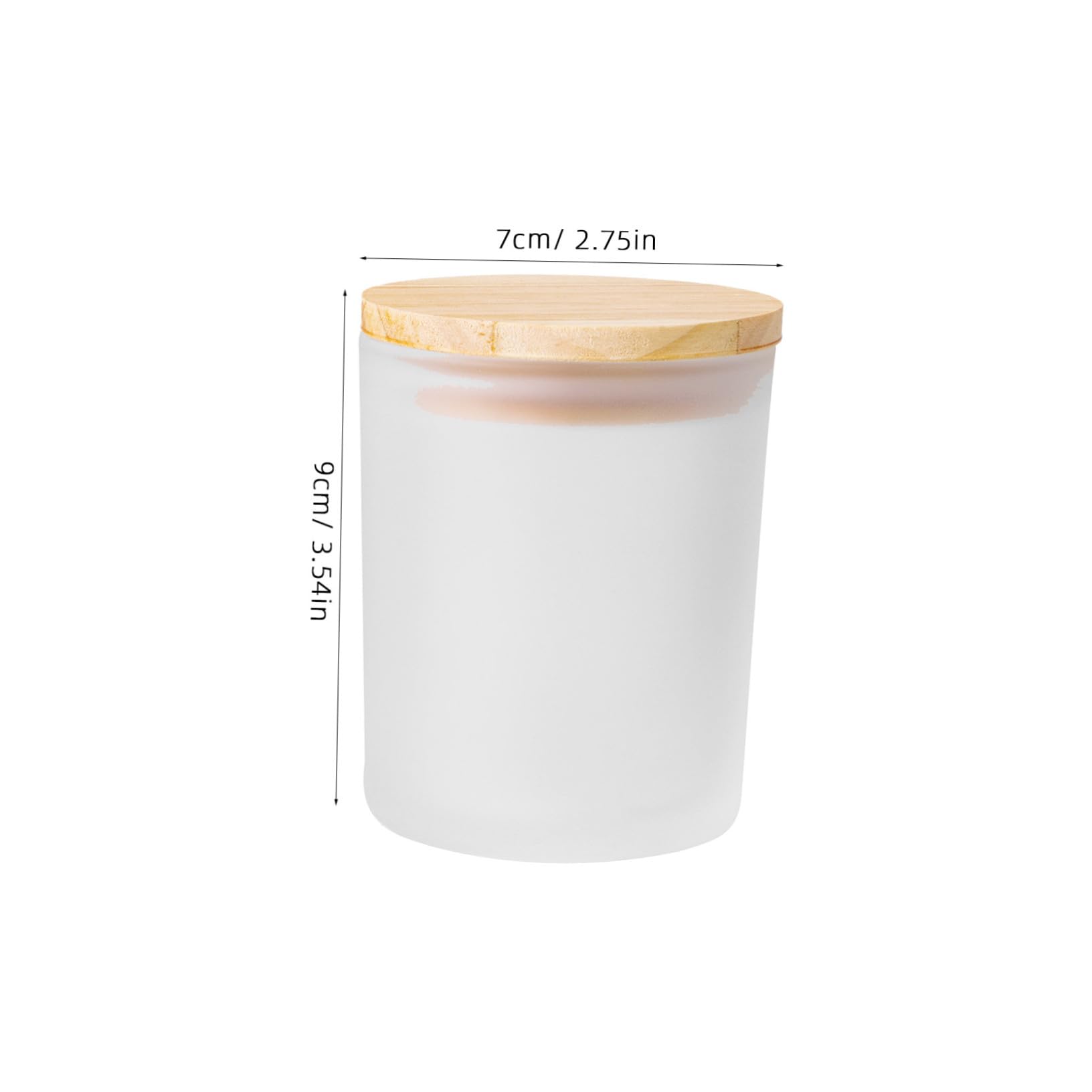 DOITOOL 4 Stück Kerzengläser mit Deckel aus Glas und Holz Zylindrisch Mattiert 400ml Elegante Kerzenhalter für Stabile Duftkerzen im Wohnzimmer