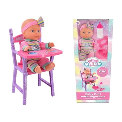 KandyToys 12-Inch Baby Doll and Highchair Set Cover