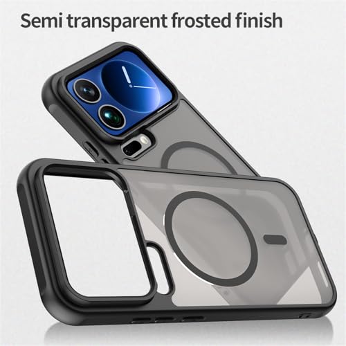 Image of Compatible with Xiaomi 17 Pro Max Case Cover,Compatible with MagSafe,Anti-Fall,Compatible with Xiaomi 17 Pro Max 5G 2509FPN0BC Cell Protective Phone Case Black