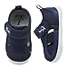 L-RUN Kids Sneakers Toddler Barefoot Breathable Mesh Boys Girls Sneakers Non-Slip Walking Shoes Navy 10-10.5 Toddler