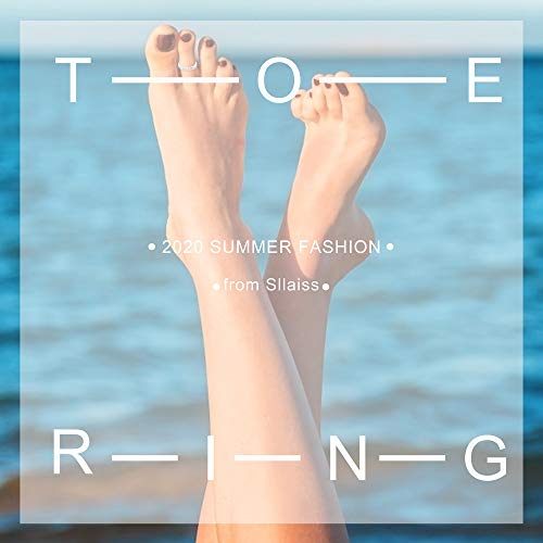 Sllaiss 925 Sterling Silver Toe Rings For Women Hypoallergenic Adjustable Open Cuff Toe Ring Platinum Plating Cubic Zirconia Toe Rings Foot Jewelry #TOP7