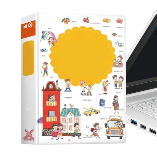 Libro Parlante Inglese,Attività Interattive con Audio - Audiolibro Inglese per Bambini,per Bambine, Bambini, Scuola 'Infanzia 2-6 Anni