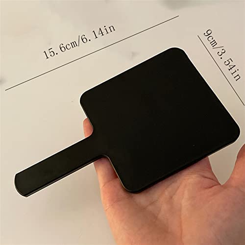Espejo de Maquillaje Cuadrado Portátil Negro Simple miniatura 2