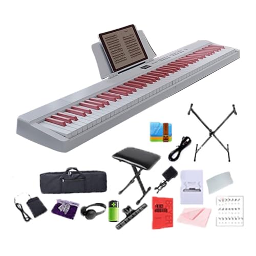 YAOHY Piano Numérique Professionnel pour Adulte, Ensemble D’instruments De Clavier Piano Électrique Intelligent À 88 Touches pour l’enseignement De La Musique(Pink,Bluetooth) - Les Beatles, Paul McCartney, John Lennon, RIngo Starr, George Harrison YAOHY Piano Numérique Professionnel pour Adulte, Ensemble D'instruments De Clavier Piano Électrique Intelligent À 88 Touches pour l'enseignement De La Musique(Pink,Bluetooth)