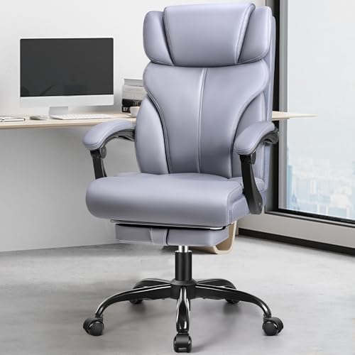 FelixKing Fauteuil de Bureau Ergonomique, Dossier Haut, Repose-Pieds