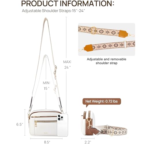 HYEPNED Crossbody Purse for Women Small Crossbody Bags Trendy Vegan Leather with Adjustable Shoulder Strap - Image 2