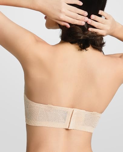 Strapless Push Up Bra for Women Padded Underwire Support Convertible Lace Longline Bombshell Bras4