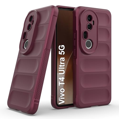 Image of Zapcase Back Case Cover for Vivo T4 Ultra 5G | Compatible for Vivo T4 Ultra 5G Back Cover | Liquid Silicon Magic Case with Camera Protection | Plum