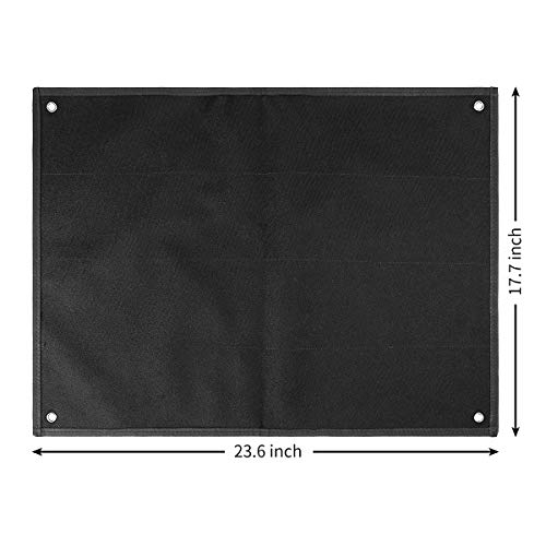 IronSeals Tactical Board Patch Organizer Holder Display with Loop Surface, Steel Ring and Flag Patch(S: 60 x 45 cm/ 23.6\" x 17.7\", Black + Flag Patch) - Thumbnail 4