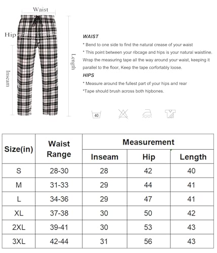 Pantalon décontracté à carreaux homme en coton COOFANDY avec cordon - 7