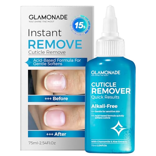 Glamonade Instant Cuticle Remover Gel: Fast-Acting Cuticle Softener for Thick Cuticles & Hangnails, Salicylic Acid, Gentle for Sensitive Skin, Professional Manicure Prep & Nail Care
