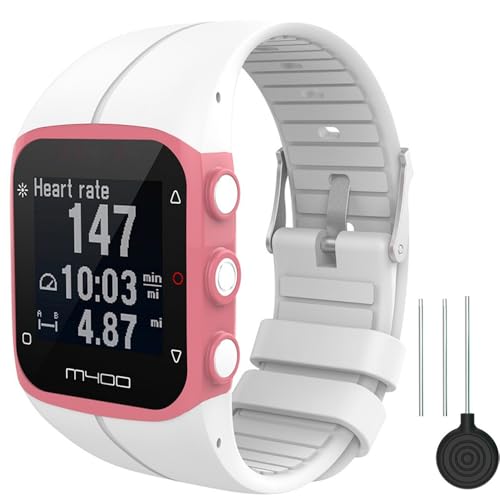 Pulsera de repuesto compatible con pulsera Polar M400/M430, pulsera de fitness, correa de silicona, correa de reloj suave para hombre y mujer