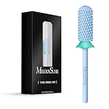 MelodySusie Safety Nail Drill Bits, 3/32'' Smooth Round Top Small Barrel Carbide Bits, Fast Remove Acrylic or Hard Gel for Manicure Pedicure Salon Professional or Beginner, Light Blue, Coarse