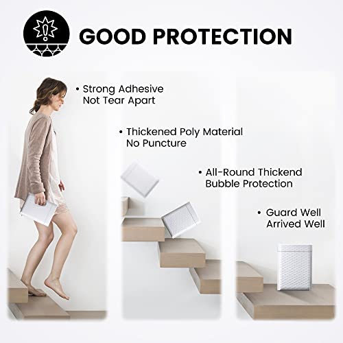Image of Fuxury 300 Pack White Bubble Mailers 6x10, Small Bubble Shipping Envelopes | #0 Thick Bubble Padded Mailer Strong Adhesion Padded Envelopes for Mailing Jewelry,Makeup