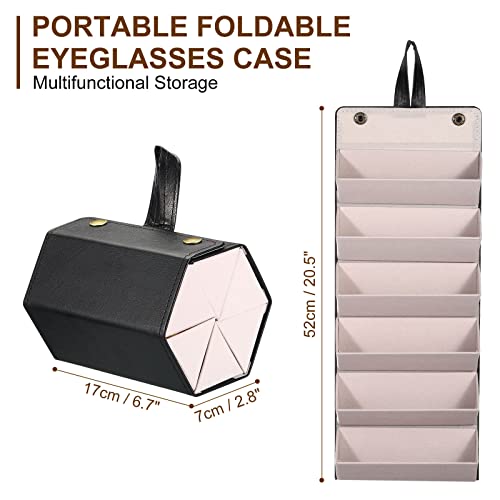 Image of PATIKIL Sunglasses Organizer with 6 Slots Travel Eyeglasses Cases Eyeglasses Storage Foldable Portable Glasses Case Holder