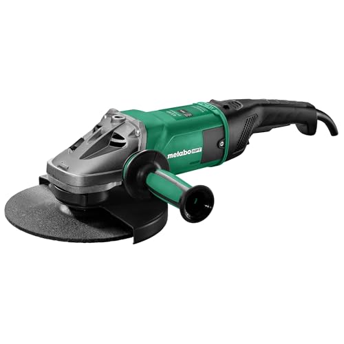 Image of Metabo HPT W 24-230 MVT 9-Inch Angle Grinder, 6,600 RPM, 15 Amp, Lock-On Switch, 646467420