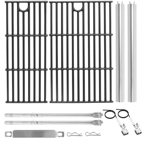 Grill Replacement Parts for Charbroil Performance 2-Burner Gas Grills 463630021 463660421 463630422 463660021 463655621 463655021 463655421 17 Cooking Grate Grill Burner Heat Plate Crossover Tube Kit
