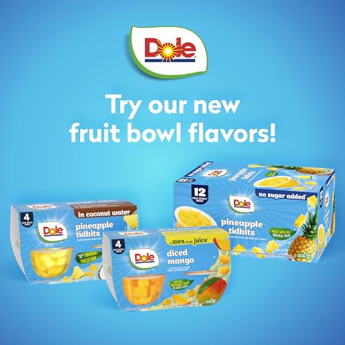 Image of Dole Diced Mango, 4 oz Bowls, 24 Pack | In 100% Fruit Juice, Fruit Bowls