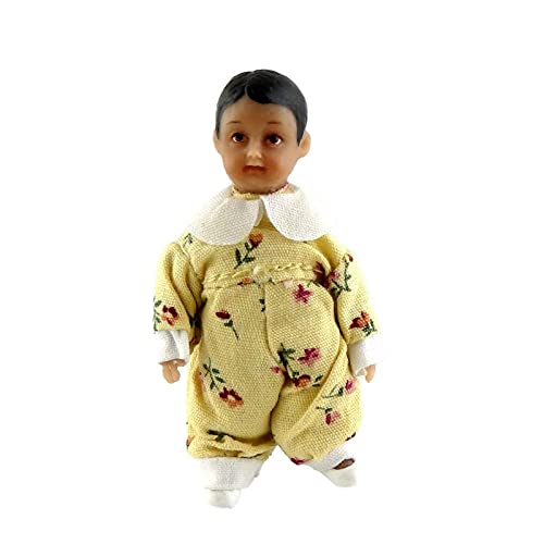 Muñeca miniatura bebé hispano moderno 1:12 miniatura 1
