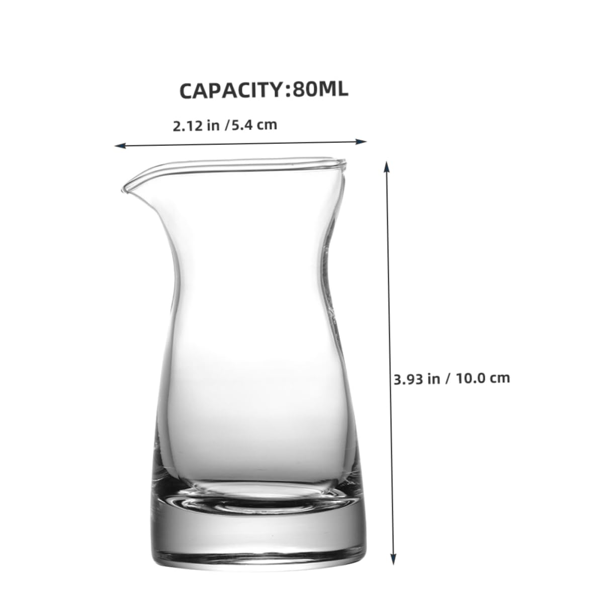 Zerodeko 6 Stück Milchkännchen aus Glas 80ml Kleine Milchkrüge mit Ausgießer Vielseitig Nutzbar und Frischhaltend Elegantes Design für Zuhause und Gastronomie