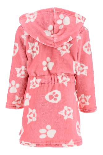PAW PATROL Mädchen Bademantel | kuschliger Morgenmantel | Coral Fleece | mit Kapuze und Skye Motiv Gr. 98 128 (DE/NL/SE/PL, Numerisch, 98, Regular, Hellrosa)