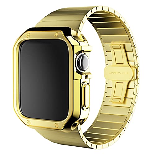 Coque silicone et bracelet métal pour i-watch, oubliez les rayures