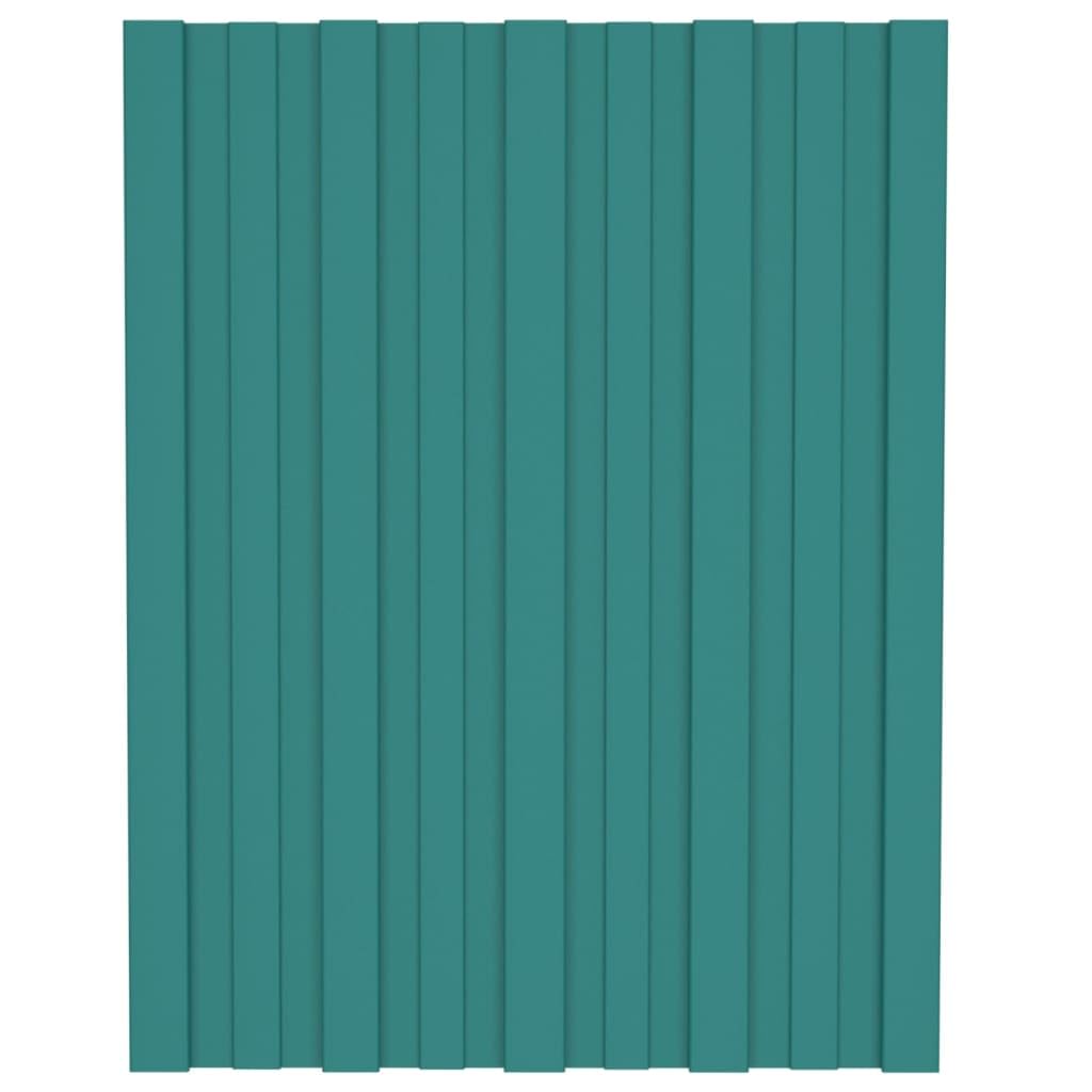 Home Furniture - Paneles de techo (12 unidades, acero galvanizado, 60 x 45 cm), color verde