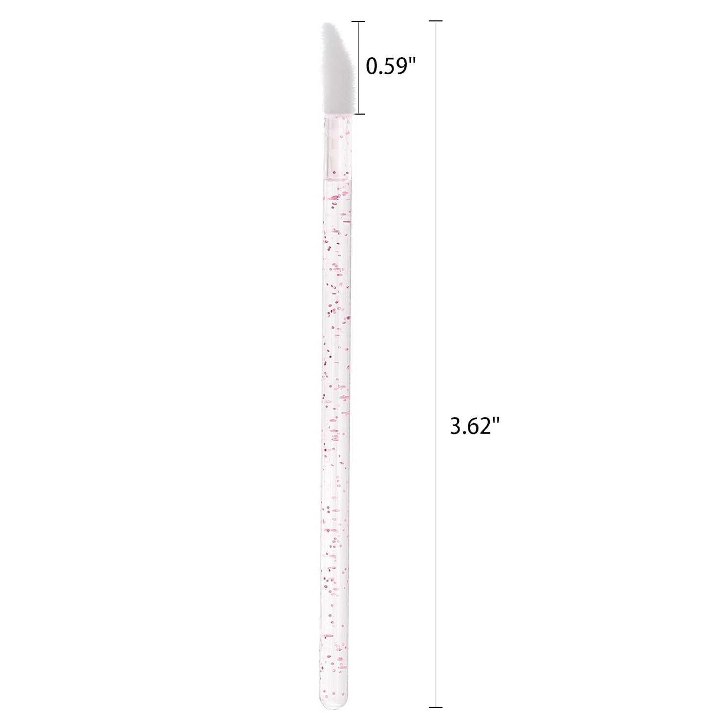 300 Counts Lip Applicators Disposable Lip Brushes Crystal Lipstick Lip Gloss Wands, Pink