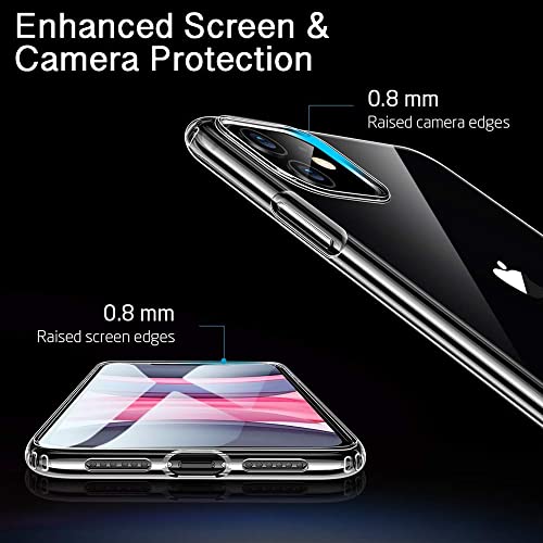 Image of WOW IMAGINE Crystal Clear Transparent Back Case Cover Compatible Apple iPhone 11 | Full Device & Camera Protection Shockproof TPU Silicone Back Cover Case - Transparent