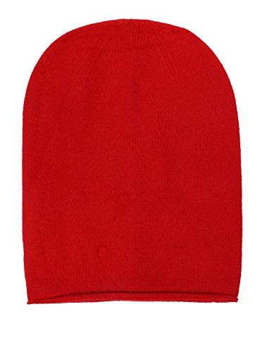Beanie Twin Heart Slouch Hat in 100% cashmere