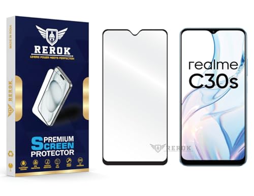 Image of Gorilla Tempered Glass Screen Protector Compatible with Realme C30s [Pack of 1] | Edge-to-Edge, Bubble-Free, Case Friendly, Easy Installation Kit