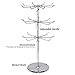 Polmart Adjustable Medium Duty Countertop Spinning Display Stand - for Retail, Jewelry, Cosmetics, Crafts - Reinforced Base, 360° Rotating Tiers, Three Height Adjustable Spinner (Silver)