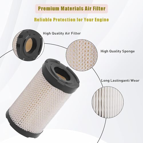JICHEKU 35066 Air Filters Lawn Mower for 740019B 740095 Sears 63087A AM123992 Craftsman 33342 63087A Oregon 30301 Lesco 050128 578 45 06-04 Partner PR1011006 (2 PCS) - Image 3