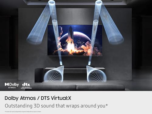 Image of Samsung HW-Q600F Soundbar 3.1.2ch Dolby Atmos with Wireless Subwoofer, DTS Virtual:X, Q-Symphony, HDMI eARC, Bluetooth Sound Bar for TV Home Theater