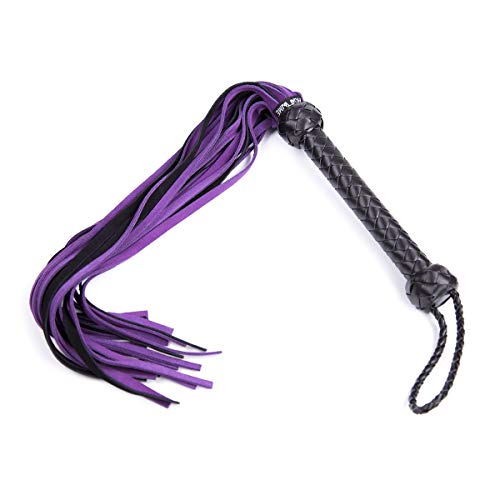 SRXES Purple Horse Riding Crop,Soft Faux Leather Harness Handle Crop Teaching Training Tool