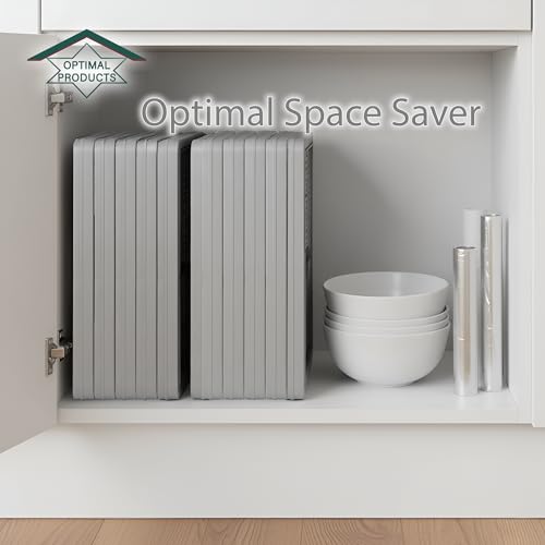 Optimal Products Strong Folding Collapsible Plastic Storage Crates Boxes Stackable Basket 32L (PACK OF 3) - Image 6