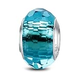 MICOO 925 Sterling Silver Charms for Bracelets,Fashion DIY Dangle Pendants Beads Simulated Birthstone Charms,Birthday Gifts for Women