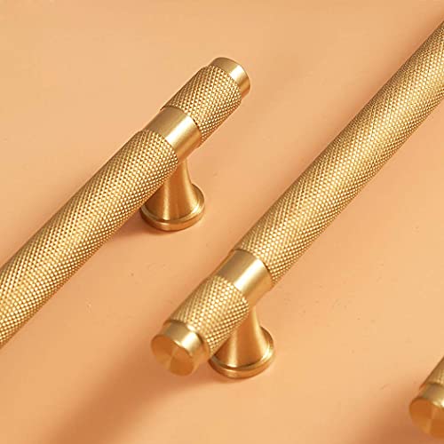 WYNWJ Zieht Griffe Griff, Massivkupfer Schrankgriffe Schrank Schrankgriffe Europäischer Stil Schubladengriff Möbelgriff 100% Reines Kupfer Gold/Hole Distance 160Mm - Image 5