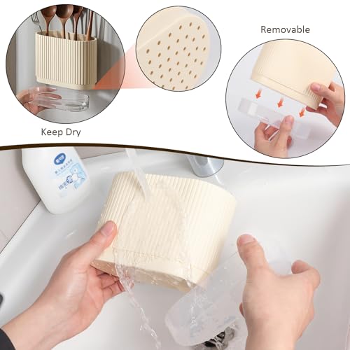 Decovoy Electric Toothbrush Holders for Bathroom, Multifunctional Wall Mounted Tooth Brush Caddy Holder Set with Drainage Holes, Toothbrush Organiser Stand for Toothpaste Razor Bathroom Accessories - Cosy Home Interiors Decovoy Electric Toothbrush Holders for Bathroom, Multifunctional Wall Mounted Tooth Brush Caddy Holder Set with Drainage Holes, Toothbrush Organiser Stand for Toothpaste Razor Bathroom Accessories - Image 3