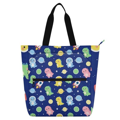 Bolsa de hombro para amantes de los libros con diseño minimalista de dinosaurios para la escuela