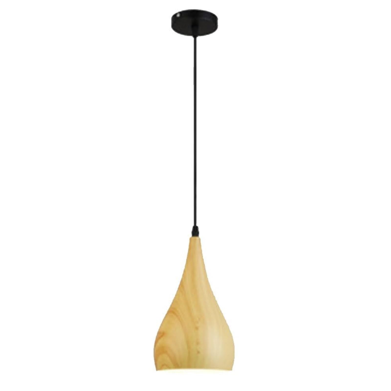 KHUKHU Industrial Pendant Light Fixture Bar Vintage Light Unique Wood Grain Metal Pendant Lamp Rustic Pendant Lights Farmhouse Kitchen Island with Adjustable Cord(C)