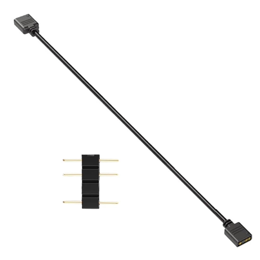 Câble répartiteur ARGB 3-Pin 5V 30 cm, Fan Splitter Cable en Y pour Connecteur RGB Carte Mère