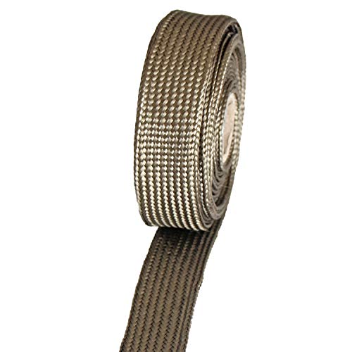 Titanium Fiberglass Heat Wrap Wire Shield Sleeve- 3/5" ID X 10' Adjustable Titanium Exhaust Heat Shield Spark Plug Wire Heat Shield Roll For Car&Auto Wire Loom Brake Line Cable line sleeve protection