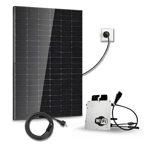 Kit Solaire 455Wc DMEGC – 1 Panneau Photovoltaïque Bifacial Bi-verre – Micro-onduleur Hoymiles HMS-500W-1T Wi-Fi – Plug & Play