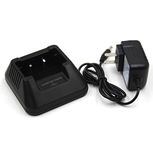 Elxjar 2-Pack) Li-Ion Battery Desktop Charger For Baofeng Uv-5R Uv-5Ra Uv-5Rb Uv-5Rc Uv-5Rd Uv-5Re Uv-5Replus Tyt Th-F8 Two Way Radio thumb #1