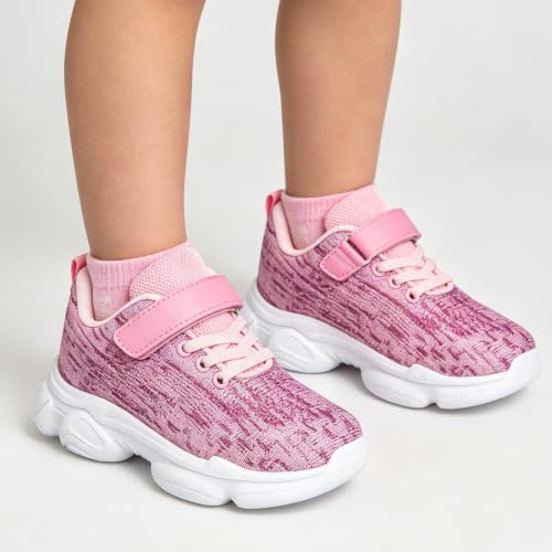 Image of Kids Shoes Toddler Boys Girls Running Sports Strap Sneakers | Children Breathable Casual Tennis Walking Athletic School Non-Slip Lightweight