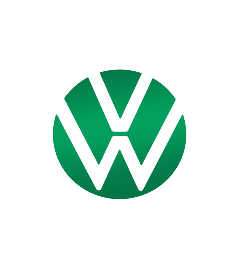 IPG Decal Made for VW 2021 Passat Polo Tiguan Golf Rear/Front Emblem Logo Decals Stickers Set (4 Units) (Reflective Green)