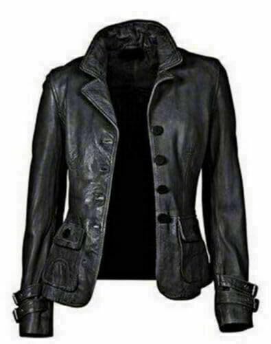 Veste de moto en cuir souple véritable noir idéale pour vos sorties urbaines
